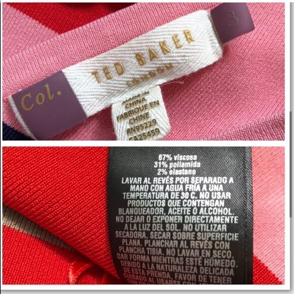 Ted Baker V-Neck Striped Tank Top - Picture 5 of 8